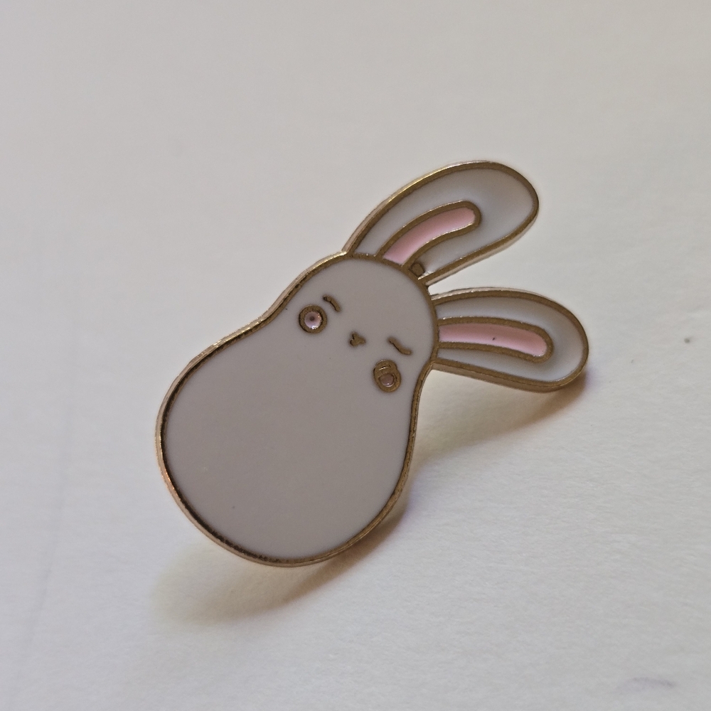 White Bunny Pin